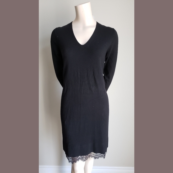 Ann Taylor Lace Bottom Sweater Dress - Picture 2 of 10